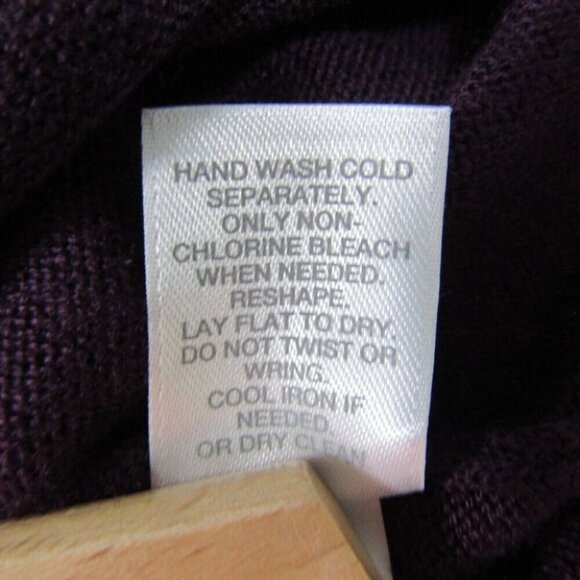 J Jill Wine Burgundy Wool Blend Long Tunic Sweater Size S Lightweight Side Vents - Picture 8 of 9